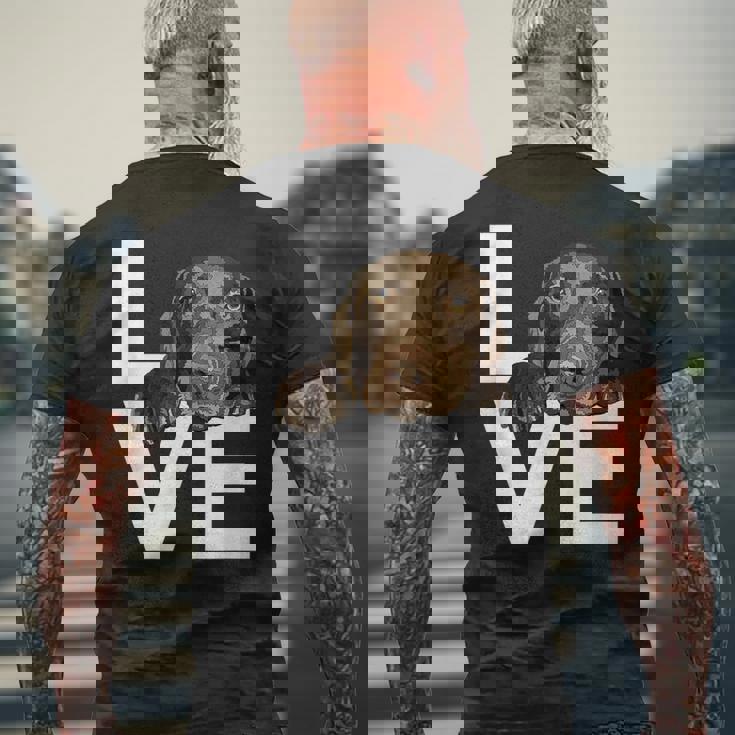 ラブラドールラブチョコレートラボラバー メンズTシャツ バックプリント 高齢者への贈り物