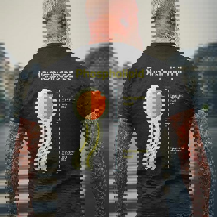 リン脂質 メンズTシャツ バックプリント 高齢者への贈り物