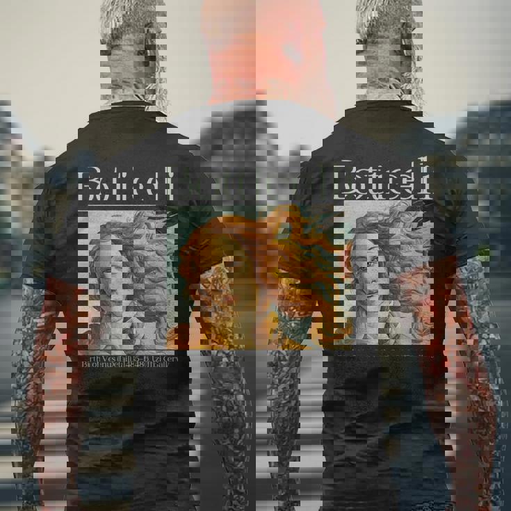 ルネッサンス美的ボッティチェリ ヴィーナスの誕生 アートデザイン 長袖tシャツ メンズTシャツ バックプリント 高齢者への贈り物