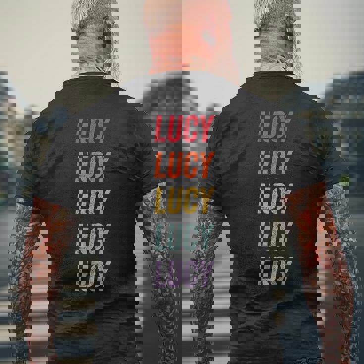 ルーシー メンズTシャツ バックプリント 高齢者への贈り物
