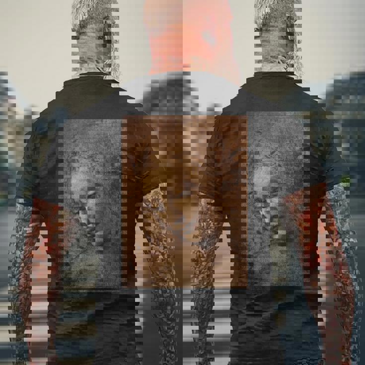 レオナルド・ダ・ヴィンチによるラ・スカピリアタ 長袖tシャツ メンズTシャツ バックプリント 高齢者への贈り物