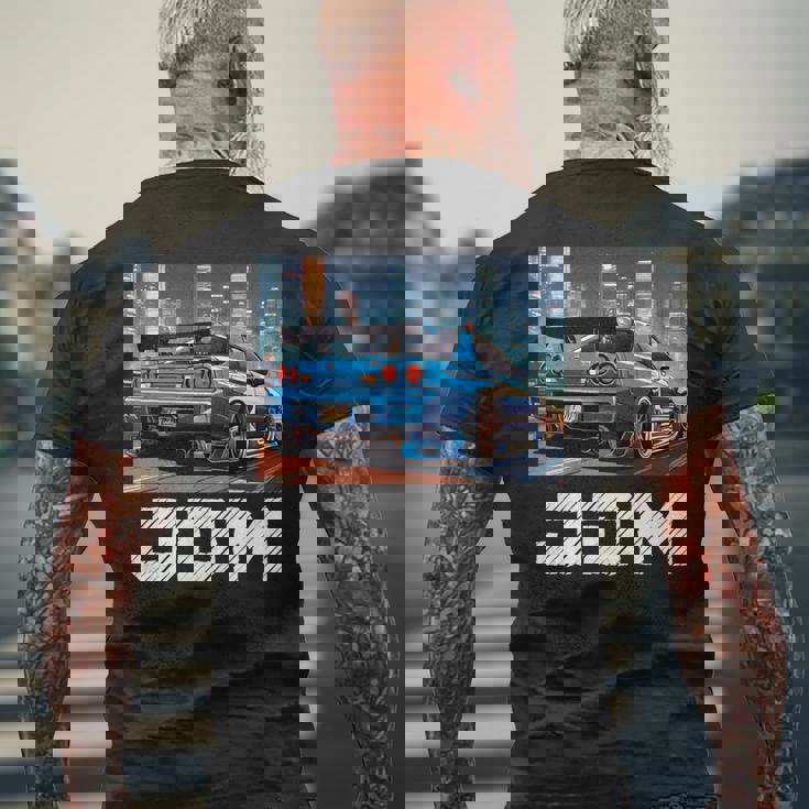 レトロ Jdm 日本ドリフトレース チューニングカー 東京スカイライン ギフト 長袖tシャツ メンズTシャツ バックプリント 高齢者への贈り物