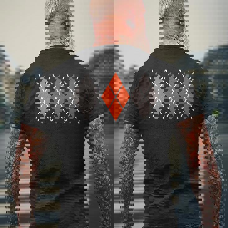 レトロ アーガイル ロカビリー 長袖tシャツ メンズTシャツ バックプリント 高齢者への贈り物