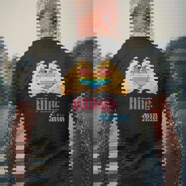 レトロ ビリングス モンタナ メンズTシャツ バックプリント 高齢者への贈り物