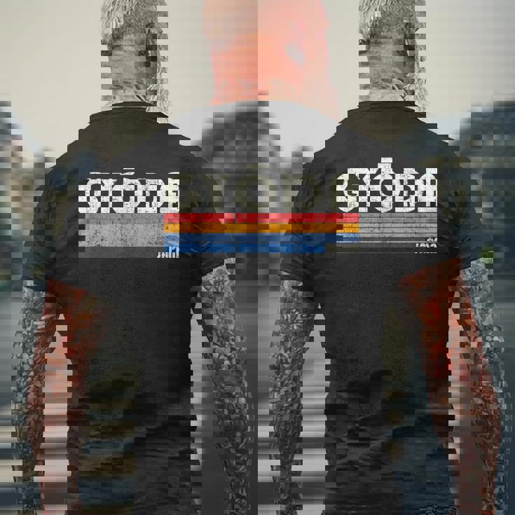 レトロ ヴィンテージ 70S 80S スタイル 行田 日本 メンズTシャツ バックプリント 高齢者への贈り物