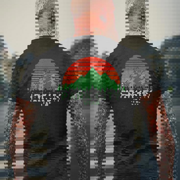 レトロ ヴィンテージ パークシティデザイン パークシティギフト メンズTシャツ バックプリント 高齢者への贈り物