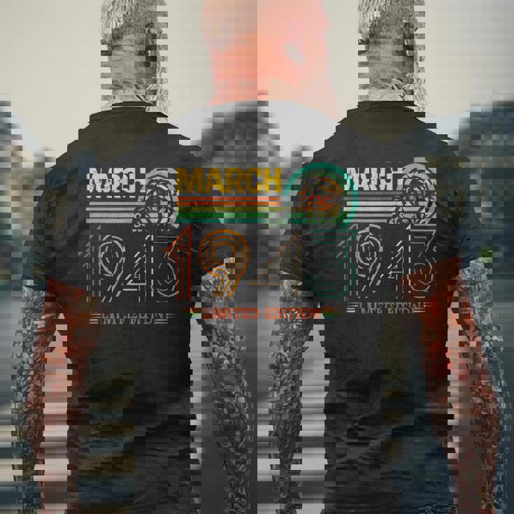 レトロマーチバースデー1943年限定版ヴィンテージ83歳。 メンズTシャツ バックプリント 高齢者への贈り物