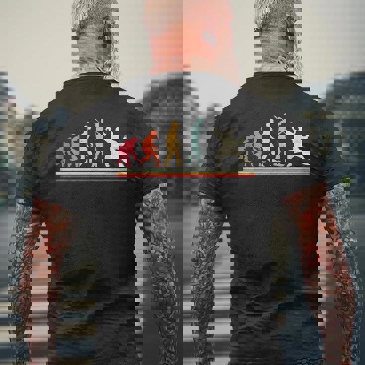 レトロ太極拳の進化 メンズTシャツ バックプリント 高齢者への贈り物