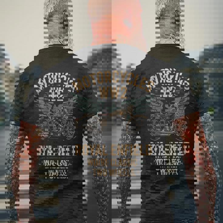 ロイヤルエンフィールドwdReクラシックモーターサイクルww2 長袖tシャツ メンズTシャツ バックプリント 高齢者への贈り物