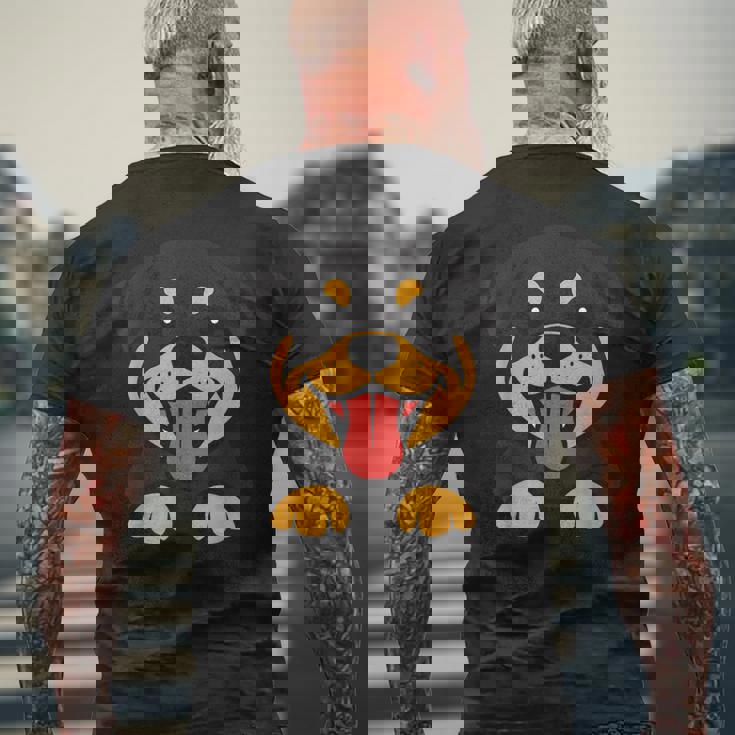 ロットワイラー犬ユーモアかわいいシンプルな愛ロットワイラー メンズTシャツ バックプリント 高齢者への贈り物