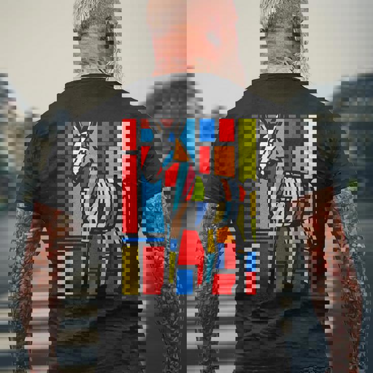 ロバ カラフル 動物 グラフィック アートワーク ロバ メンズTシャツ バックプリント 高齢者への贈り物