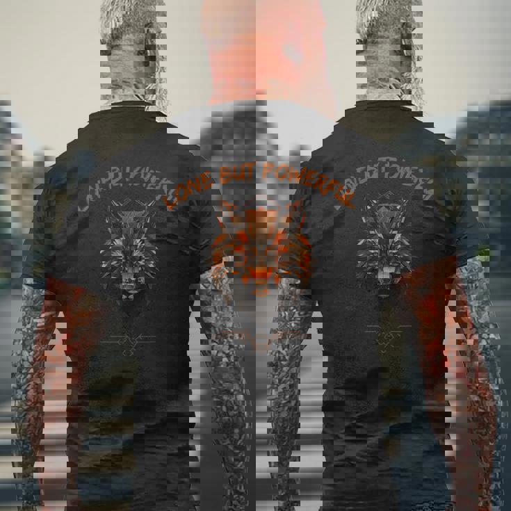 ローン — ウルフ・スタンド・アローン メンズTシャツ バックプリント 高齢者への贈り物