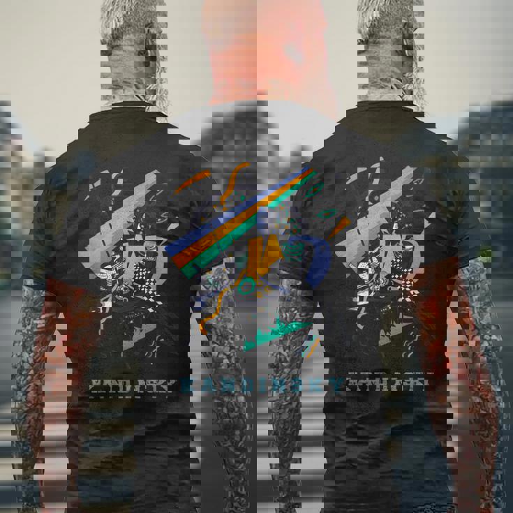 ワシリー・カンディンスキー抽象アートスモールワールドiv メンズTシャツ バックプリント 高齢者への贈り物