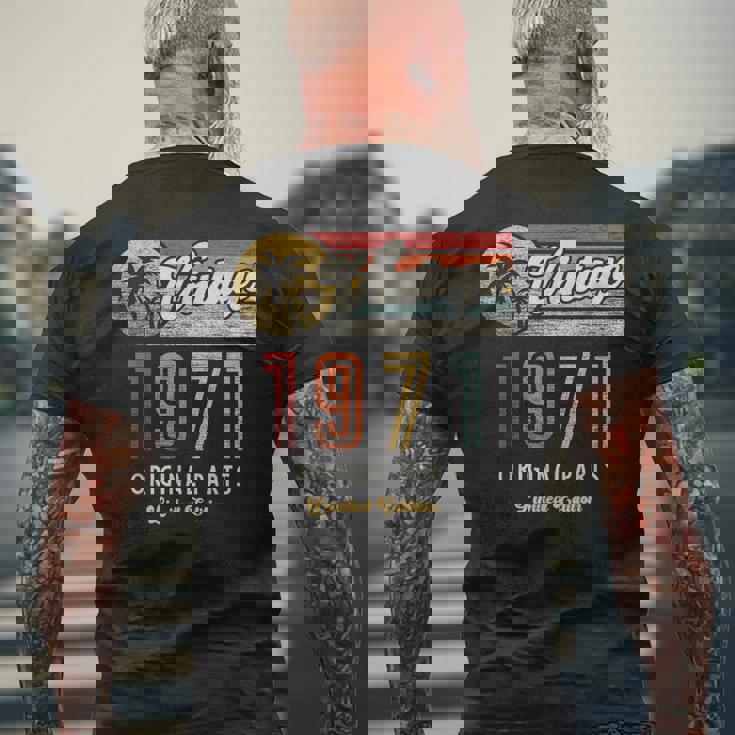 ヴィンテージ 1971 オリジナルパーツ パームス 55歳の誕生日 メンズTシャツ バックプリント 高齢者への贈り物