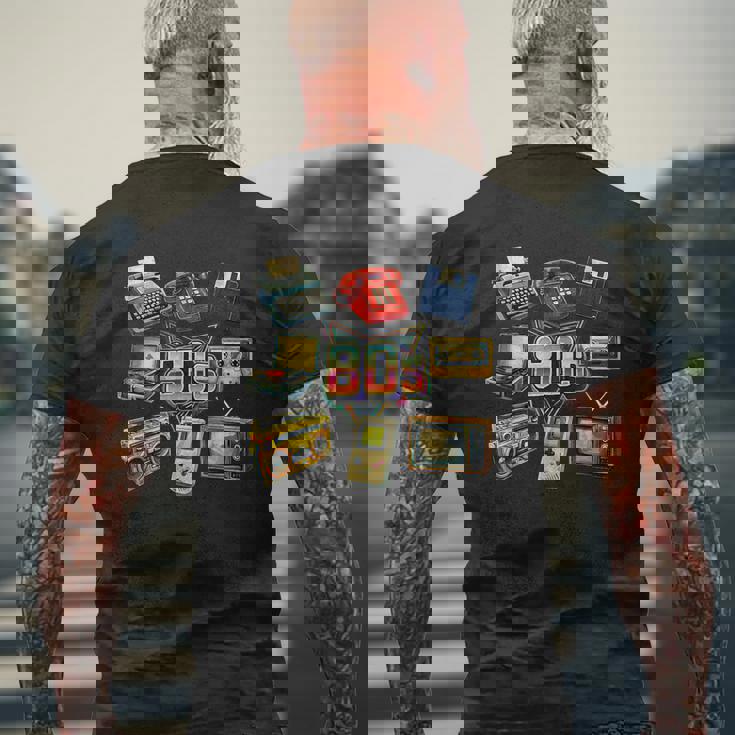 ヴィンテージ 1980年代 エレクトロニクス レトロ 楽しい スローバック メンズTシャツ バックプリント 高齢者への贈り物