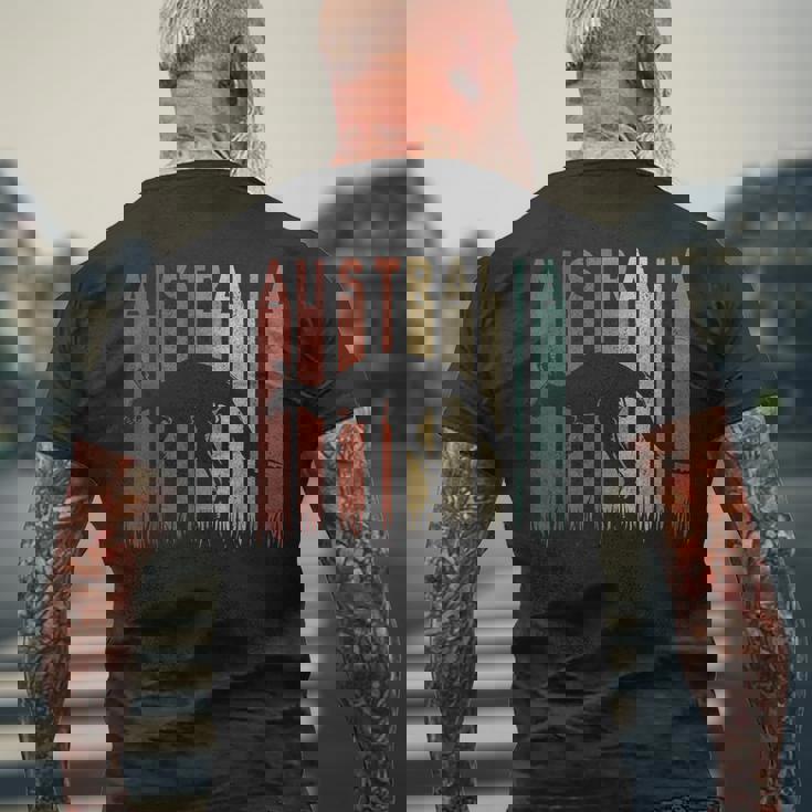 ヴィンテージ カンガルーオーストラリア オージー レトロ カンガルーオーストラリア メンズTシャツ バックプリント 高齢者への贈り物