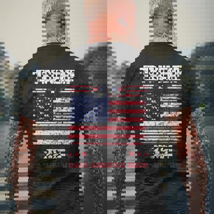 ヴィンテージ ドナルド トランプ 2024 テイク アメリカ バック 長袖tシャツ メンズTシャツ バックプリント 高齢者への贈り物