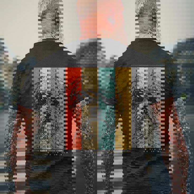 ヴィンテージ ノーフォークテリア 犬 ママ パパ キッズ メンズ レディース メンズTシャツ バックプリント 高齢者への贈り物