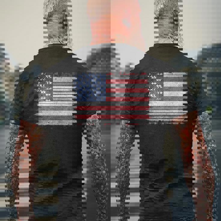 ヴィンテージ 星条旗 スタイリッシュ シンプルデザイン メンズTシャツ バックプリント 高齢者への贈り物