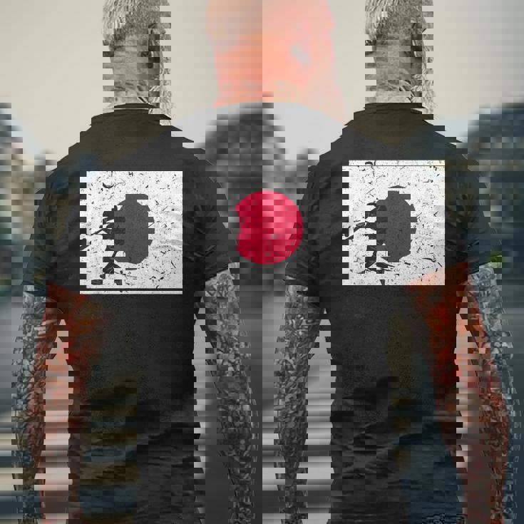 ヴィンテージ 野球 試合 リーグ 日本国旗 代表 選手 メンズTシャツ バックプリント 高齢者への贈り物