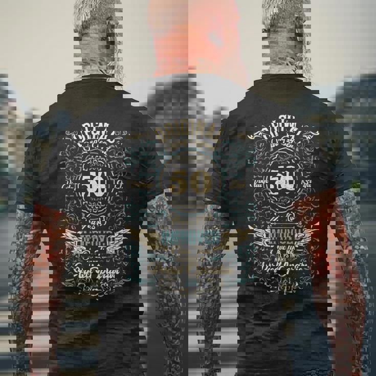 ヴィンテージ50歳の誕生日のお祝いオリジナルリビングレジェンド 長袖tシャツ メンズTシャツ バックプリント 高齢者への贈り物