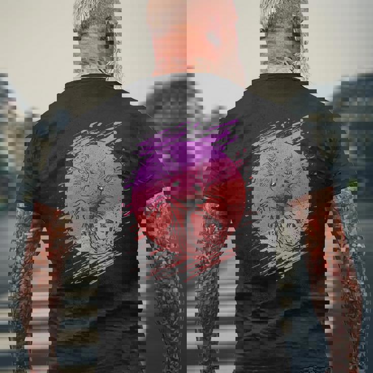 ヴィンテージアホロートルメンズレディースキッズ メンズTシャツ バックプリント 高齢者への贈り物