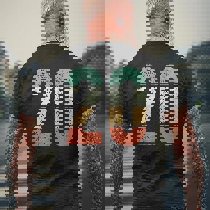 ヴィンテージナンバー20 永遠の20周年記念 メンズTシャツ バックプリント 高齢者への贈り物