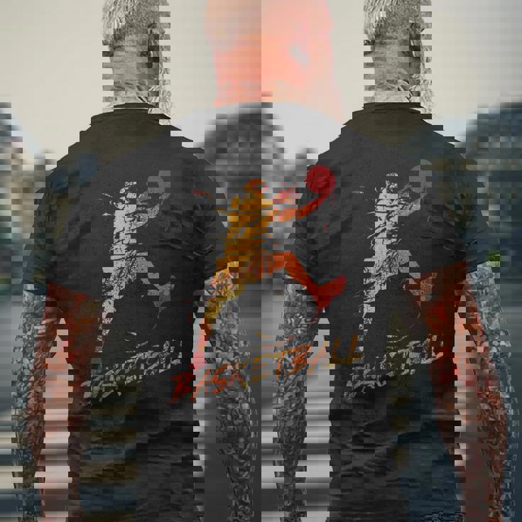 ヴィンテージ・バスケットボール・ギフト・アイデア スラムダンク メンズTシャツ バックプリント 高齢者への贈り物