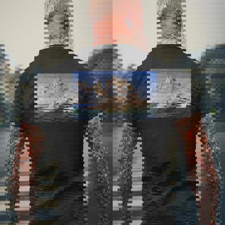 ヴィーナスの誕生アレクサンドルカバネルキリスト教の宗教画 メンズTシャツ バックプリント 高齢者への贈り物