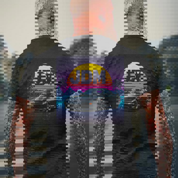 ヴェイパーウェーブ レトロ サンセット Jdm レジェンドカー 日本国内市場 長袖tシャツ メンズTシャツ バックプリント 高齢者への贈り物