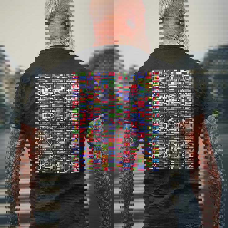 世界の国旗国際287 メンズTシャツ バックプリント 高齢者への贈り物