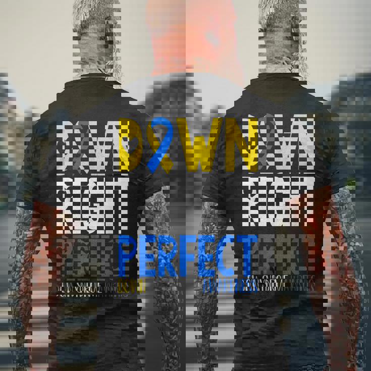 世界ダウン症啓発デーダウン右パーフェクトt21 メンズTシャツ バックプリント 高齢者への贈り物