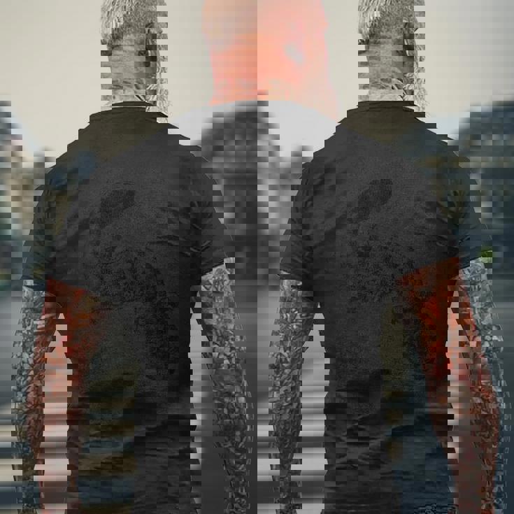 両生類コレクション ジャイアントサンショウウオヴィンテージ図面 メンズTシャツ バックプリント 高齢者への贈り物