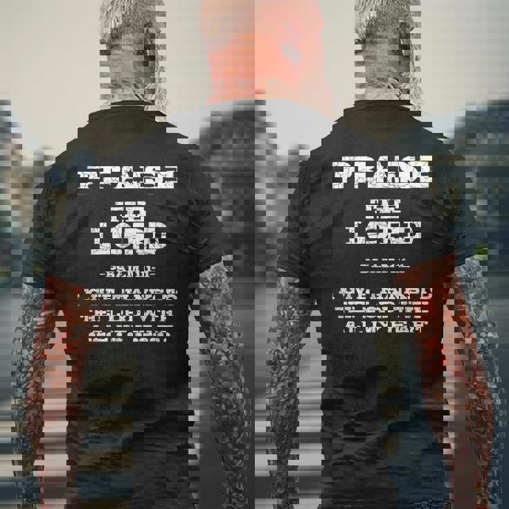 主を賛美する聖書の言葉 メンズTシャツ バックプリント 高齢者への贈り物