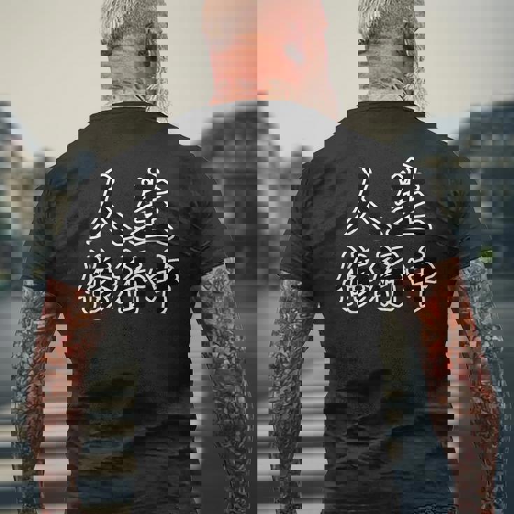 人生修行中【座右の銘】名言 毛筆 漢字文字 面白い 主義主張 メッセージ デザイン メンズTシャツ バックプリント 高齢者への贈り物