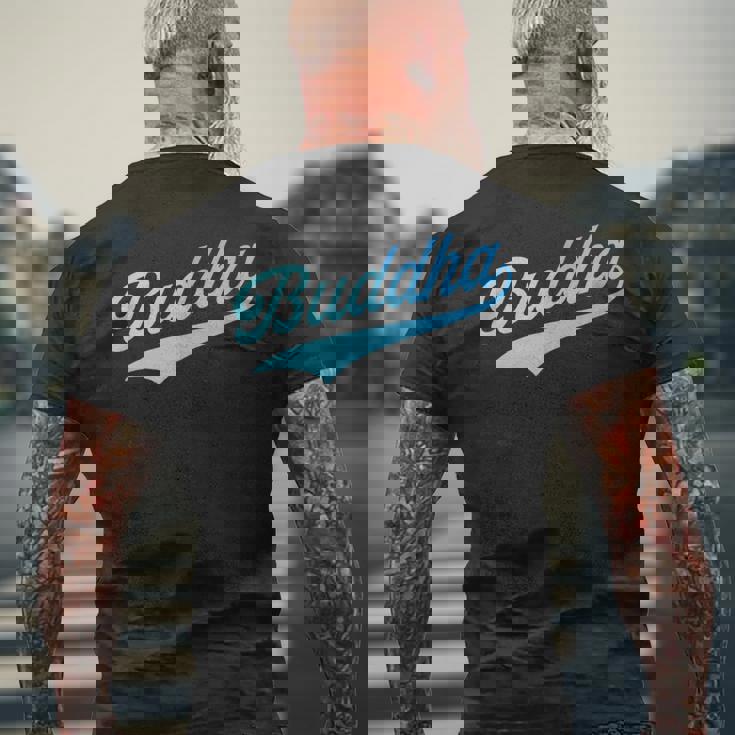 仏仏教 Buddha メンズTシャツ バックプリント 高齢者への贈り物