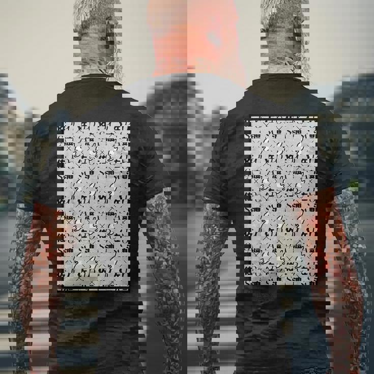 佐渡島《総柄・モノグラム》地図【47都道府県】佐渡ヶ島 ジモティ 地元愛 お土産 面白 メンズTシャツ バックプリント 高齢者への贈り物