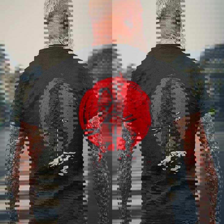 侍 戦国武将 武士道 サムライ 東京 ジャパン カタナ メンズTシャツ バックプリント 高齢者への贈り物