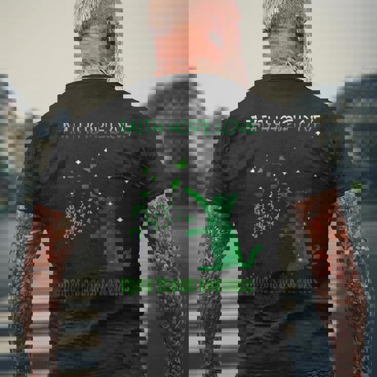 信仰希望愛双極性障害認識 メンズTシャツ バックプリント 高齢者への贈り物