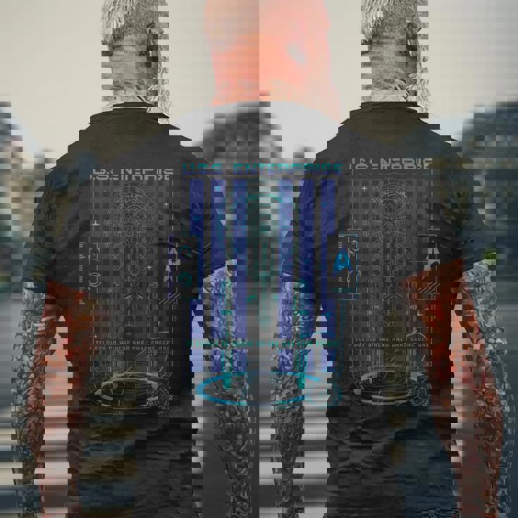 公式スタートレック UsSエンタープライズ メンズTシャツ バックプリント 高齢者への贈り物