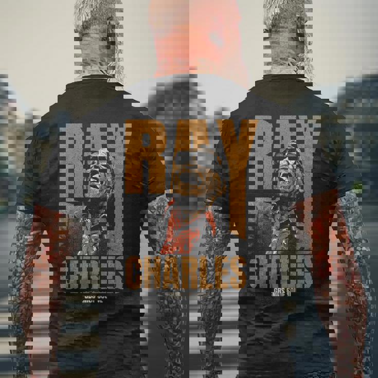 公式レイ・チャールズ・ジャズ・アイコン・マーチ Father Ofoul メンズTシャツ バックプリント 高齢者への贈り物