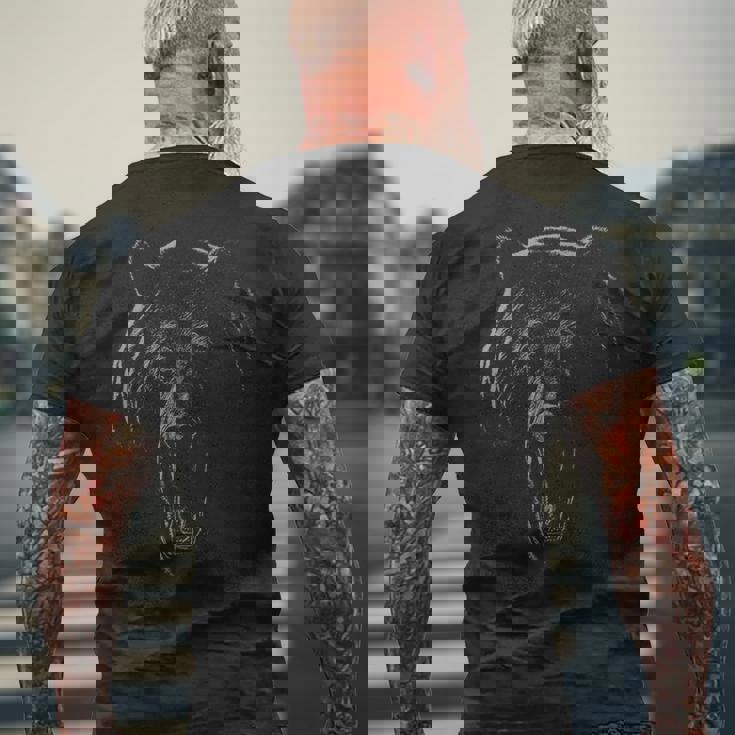 動物愛好家のための怒っているクマの顔グラフィックシャツ メンズTシャツ バックプリント 高齢者への贈り物