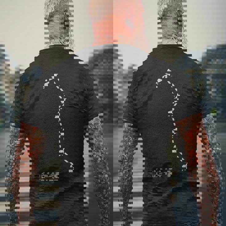 北斗七星【星座】シンプル ナチュラル 手書き 春夏秋冬の星座 宇宙 ポップ 面白 かわいい 可愛い デザイン メンズTシャツ バックプリント 高齢者への贈り物