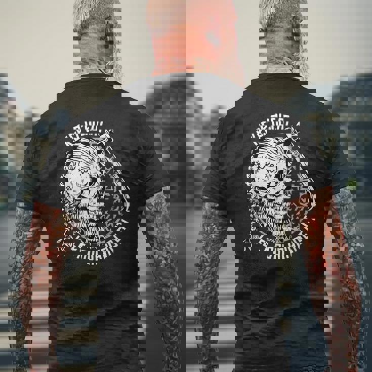 北欧神話 ヴァルハラ オーディン 北欧人 バイキング メンズTシャツ バックプリント 高齢者への贈り物