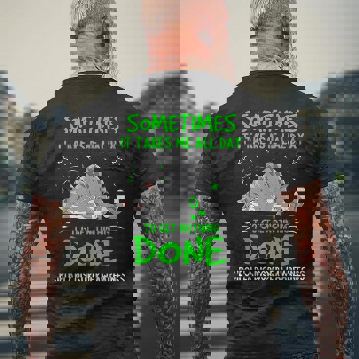 双極性障害啓発猫リボン メンズTシャツ バックプリント 高齢者への贈り物