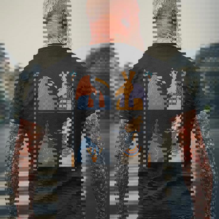 古代エジプトの神々 ファラオ神話 エジプトのピラミッド 長袖tシャツ メンズTシャツ バックプリント 高齢者への贈り物