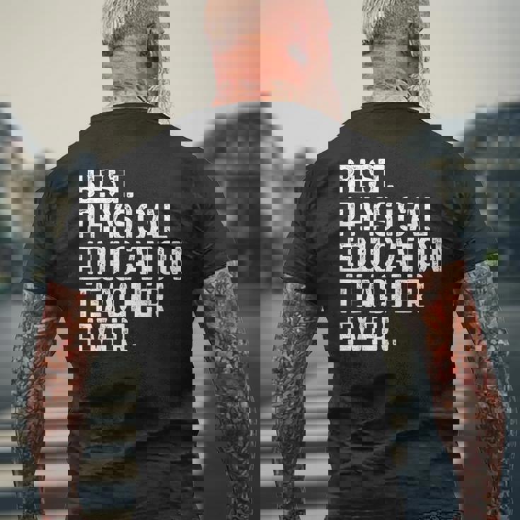 史上最高の体育教師 面白い Pe先生 メンズTシャツ バックプリント 高齢者への贈り物