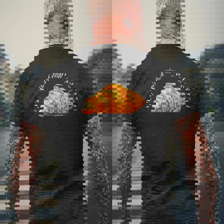 国立クロワッサンの日 メンズTシャツ バックプリント 高齢者への贈り物