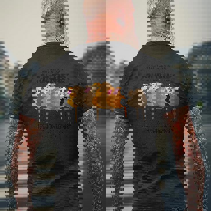 国際マカク週間2024er2 メンズTシャツ バックプリント 高齢者への贈り物