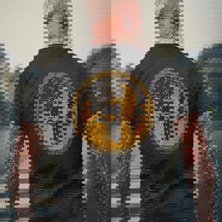 女神アテナと英雄ヘラクレス古代ギリシャ美術神話 メンズTシャツ バックプリント 高齢者への贈り物